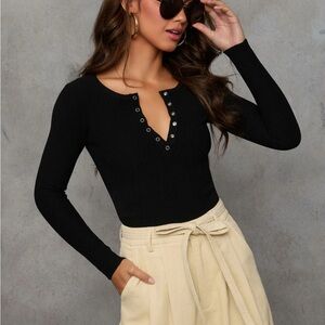 Black Long Sleeve Top